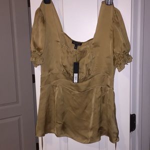 Silk off the Shoulder Shirt